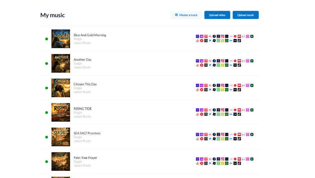 Music distribution and catalog management example